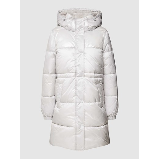 Płaszcz pikowany z kapturem w jednolitym kolorze ze sklepu Peek&Cloppenburg  w kategorii Kurtki damskie - zdjęcie 168313805