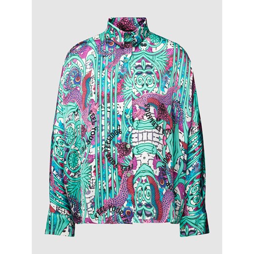 Bluzka z wiskozy ze wzorem na całej powierzchni model ‘FEEL YOUR FEELINGS’ ze sklepu Peek&Cloppenburg  w kategorii Bluzki damskie - zdjęcie 168314195