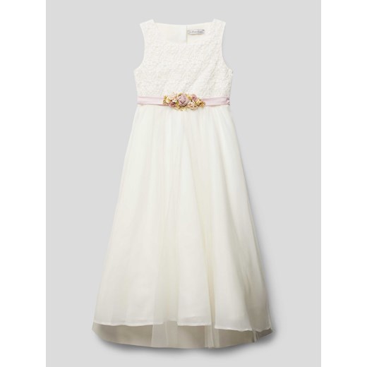 Sukienka z obszyciem koronką i kwiatową aplikacją ze sklepu Peek&Cloppenburg  w kategorii Sukienki dziewczęce - zdjęcie 168315247
