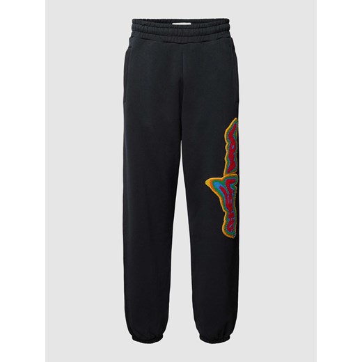 Spodnie dresowe z naszywką z logo model ‘Thermal’ ze sklepu Peek&Cloppenburg  w kategorii Spodnie męskie - zdjęcie 168315389