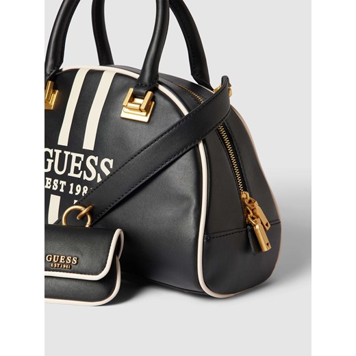 Torebka typu Bowling Bag z nadrukiem z logo model ‘MILDRED’ Guess One Size wyprzedaż Peek&Cloppenburg 