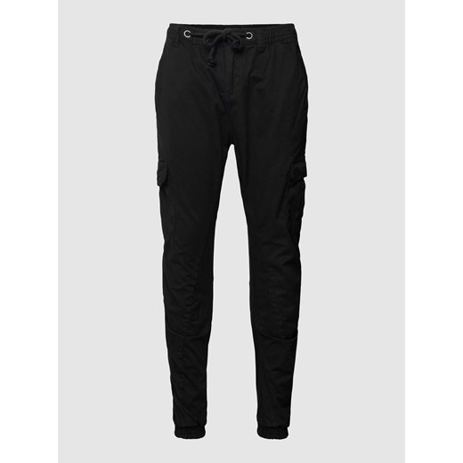 Spodnie sportowe z kieszeniami cargo w jednolitym kolorze ze sklepu Peek&Cloppenburg  w kategorii Spodnie męskie - zdjęcie 168317148