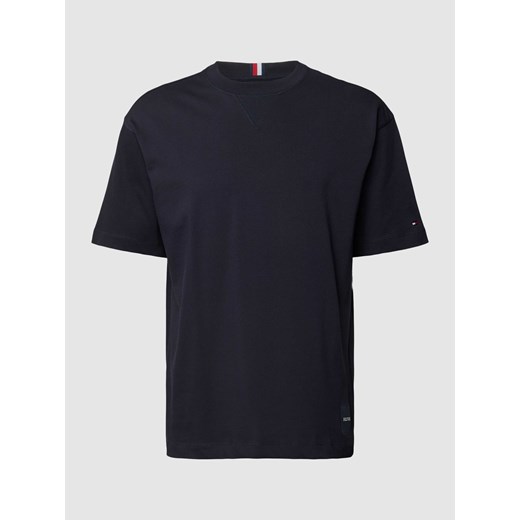 T-shirt z prążkowanym okrągłym dekoltem Tommy Hilfiger M Peek&Cloppenburg  promocyjna cena