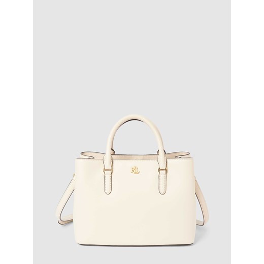 Shopper bag Ralph Lauren biała elegancka do ręki duża bez dodatków 