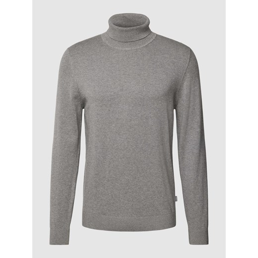 Sweter z wywijanym kołnierzem i detalem z logo ze sklepu Peek&Cloppenburg  w kategorii Swetry męskie - zdjęcie 168318888