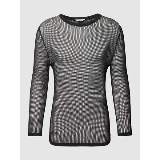 Bluzka z długim rękawem z ażurowym wzorem ze sklepu Peek&Cloppenburg  w kategorii T-shirty męskie - zdjęcie 168318929