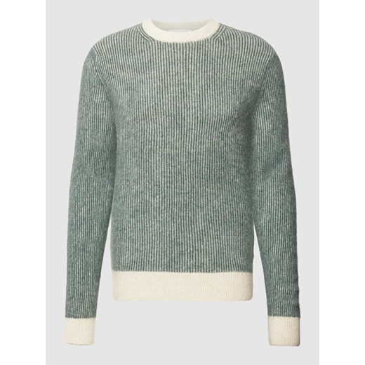 Sweter z dzianiny z fakturowanym wzorem model ‘RAI’ ze sklepu Peek&Cloppenburg  w kategorii Swetry męskie - zdjęcie 168319878