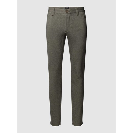 Spodnie materiałowe o kroju tapered fit z drobnym wzorem na całej powierzchni model ‘Mark’ ze sklepu Peek&Cloppenburg  w kategorii Spodnie męskie - zdjęcie 168321555
