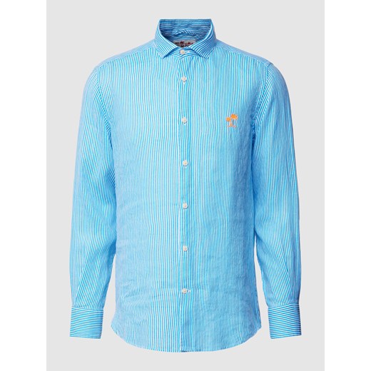 Koszula lniana ze wzorem w paski model ‘PAMPLONA’ ze sklepu Peek&Cloppenburg  w kategorii Koszule męskie - zdjęcie 168321605