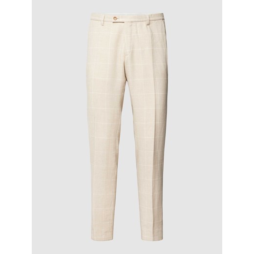 Spodnie do garnituru o kroju slim fit w kratę windowpane ze sklepu Peek&Cloppenburg  w kategorii Spodnie męskie - zdjęcie 168322425
