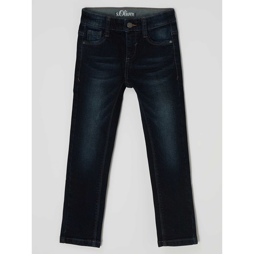 Jeansy o kroju slim fit z dodatkiem streczu ze sklepu Peek&Cloppenburg  w kategorii Spodnie chłopięce - zdjęcie 168325385