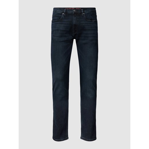 Jeansy o kroju straight fit z dodatkiem streczu model ‘HUGO 734’ ze sklepu Peek&Cloppenburg  w kategorii Jeansy męskie - zdjęcie 168326266