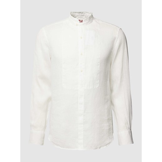 Koszula lniana ze stójką model ‘PIERRE’ ze sklepu Peek&Cloppenburg  w kategorii Koszule męskie - zdjęcie 168327156