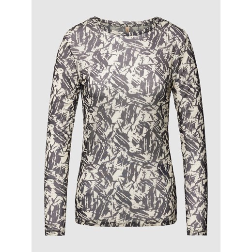 Bluzka z długim rękawem i wzorem na całej powierzchni model ‘Alda’ ze sklepu Peek&Cloppenburg  w kategorii Bluzki damskie - zdjęcie 168328049