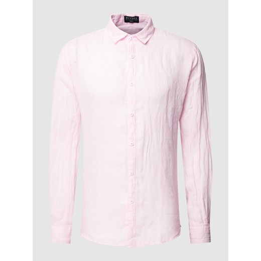 Koszula casualowa z lnu model ‘Camicia’ ze sklepu Peek&Cloppenburg  w kategorii Koszule męskie - zdjęcie 168328355