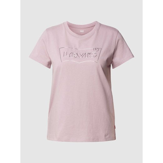 T-shirt z nadrukiem z logo model ‘THE PERFECT TEE’ ze sklepu Peek&Cloppenburg  w kategorii Bluzki damskie - zdjęcie 168329016
