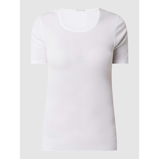 T-shirt z bawełny model ‘Cotton Seamless’ ze sklepu Peek&Cloppenburg  w kategorii Bluzki damskie - zdjęcie 168329608