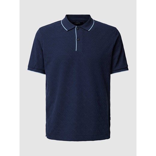 Koszulka polo z fakturowanym wzorem model ‘CLIFFORD’ ze sklepu Peek&Cloppenburg  w kategorii T-shirty męskie - zdjęcie 168329878