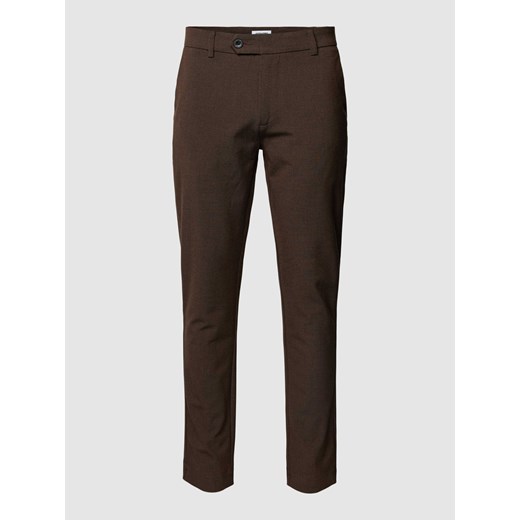 Spodnie do garnituru o kroju slim fit z efektem melanżowym model ‘MARCO’ ze sklepu Peek&Cloppenburg  w kategorii Spodnie męskie - zdjęcie 168329907
