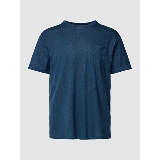 T-shirt z lnu z kieszenią na piersi model ‘ECSTASEA’ Mc2 Saint Barth L Peek&Cloppenburg 