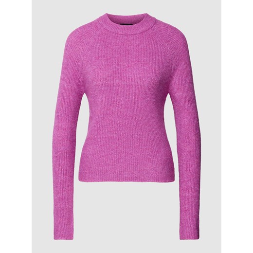 Sweter z dzianiny z raglanowymi rękawami model ‘ELLEN’ ze sklepu Peek&Cloppenburg  w kategorii Swetry damskie - zdjęcie 168330578