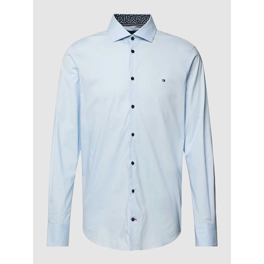 Koszula biznesowa o kroju slim fit z wyhaftowanym logo ze sklepu Peek&Cloppenburg  w kategorii Koszule męskie - zdjęcie 168331736
