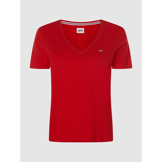 T-shirt o kroju slim fit z bawełny ekologicznej ze sklepu Peek&Cloppenburg  w kategorii Bluzki damskie - zdjęcie 168332647