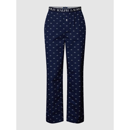 Spodnie od piżamy ze wzorem z logo na całej powierzchni model ‘LOGO’ ze sklepu Peek&Cloppenburg  w kategorii Piżamy męskie - zdjęcie 168333167