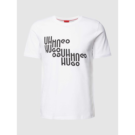 T-shirt z nadrukiem z napisem i logo model ‘Davalon’ ze sklepu Peek&Cloppenburg  w kategorii T-shirty męskie - zdjęcie 168334716