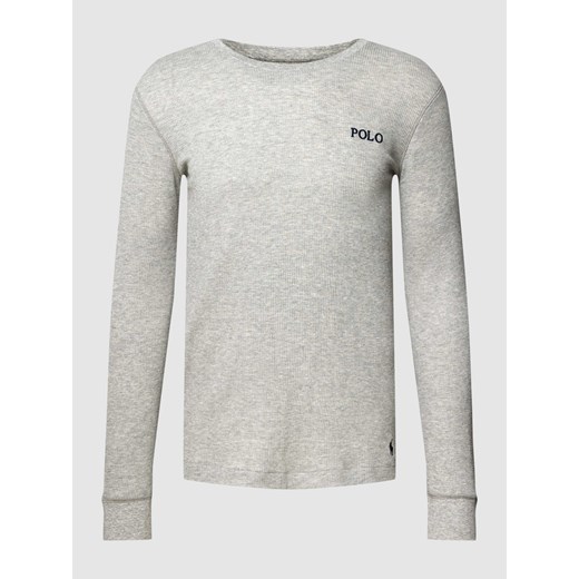 Bluzka z długim rękawem i fakturowanym wzorem model ‘WAFFLE’ ze sklepu Peek&Cloppenburg  w kategorii T-shirty męskie - zdjęcie 168334996