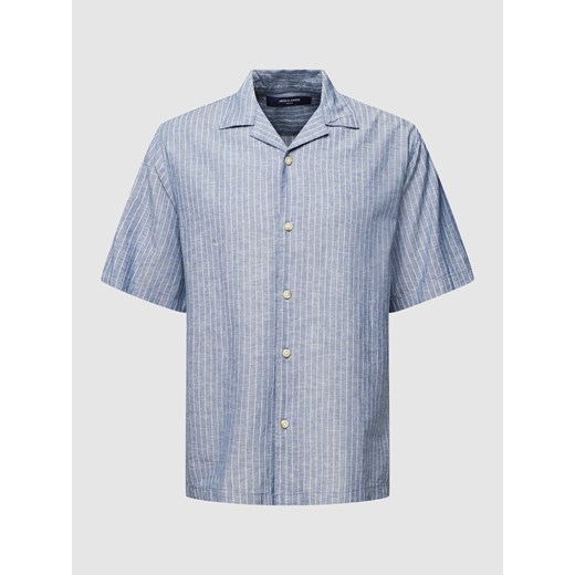 Koszula casualowa z dodatkiem lnu i wzorem w paski model ‘SUMMER’ ze sklepu Peek&Cloppenburg  w kategorii Koszule męskie - zdjęcie 168335585
