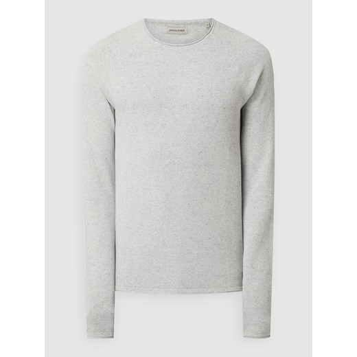 Sweter z dzianiny z naszywką z logo model ‘HILL’ ze sklepu Peek&Cloppenburg  w kategorii Swetry męskie - zdjęcie 168335967