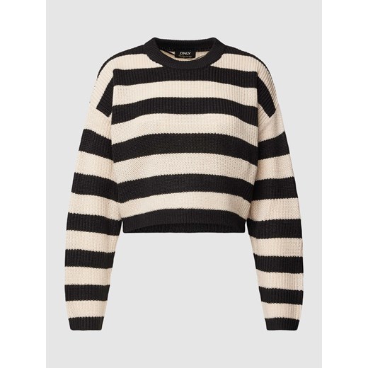 Sweter krótki z dzianiny ze wzorem w paski model ‘MALAVI’ ze sklepu Peek&Cloppenburg  w kategorii Swetry damskie - zdjęcie 168337316