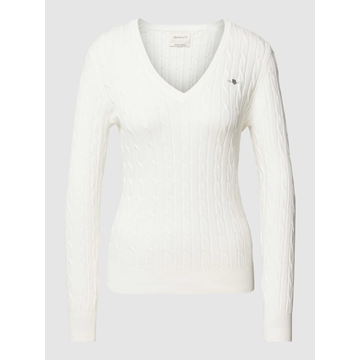 Sweter z dzianiny z detalem z logo ze sklepu Peek&Cloppenburg  w kategorii Swetry damskie - zdjęcie 168337505