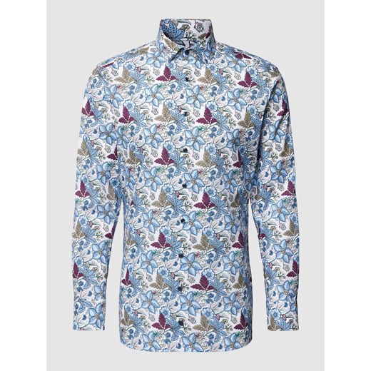 Koszula biznesowa o kroju modern fit ze wzorem na całej powierzchni model ‘Global’ ze sklepu Peek&Cloppenburg  w kategorii Koszule męskie - zdjęcie 168337829