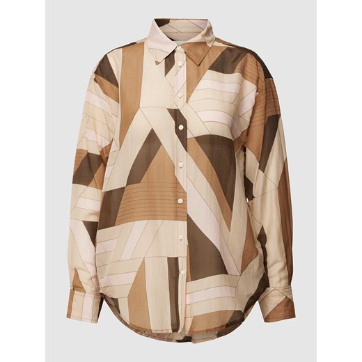 Bluzka z dodatkiem jedwabiu i wzorem na całej powierzchni ze sklepu Peek&Cloppenburg  w kategorii Koszule damskie - zdjęcie 168338588