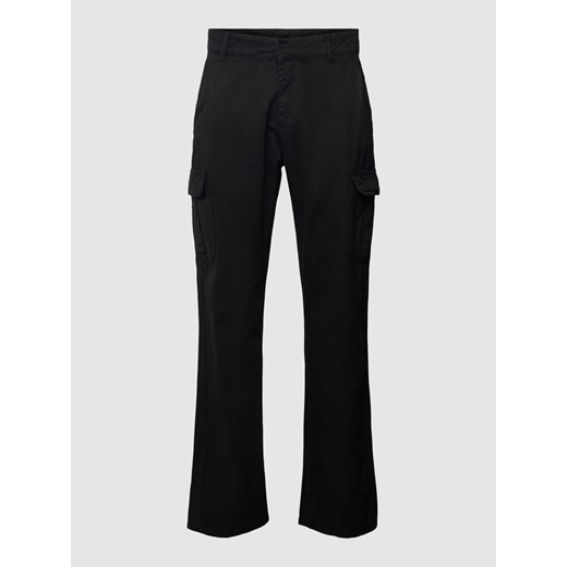 Spodnie cargo o kroju straight leg fit w jednolitym kolorze ze sklepu Peek&Cloppenburg  w kategorii Spodnie męskie - zdjęcie 168339865