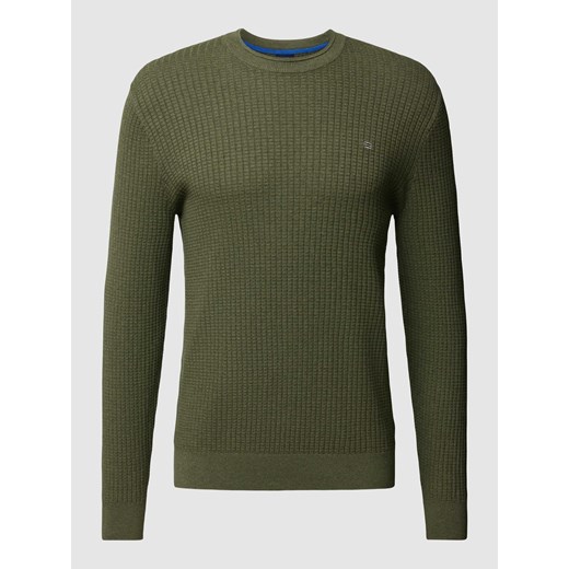 Sweter z dzianiny z fakturowanym wzorem ze sklepu Peek&Cloppenburg  w kategorii Swetry męskie - zdjęcie 168341137