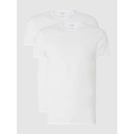 T-shirt o kroju regular fit z bawełny w zestawie 2 szt ze sklepu Peek&Cloppenburg  w kategorii Podkoszulki męskie - zdjęcie 168341365