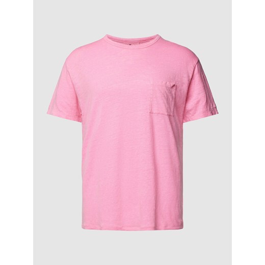 T-shirt z lnu z kieszenią na piersi model ‘ECSTASEA’ ze sklepu Peek&Cloppenburg  w kategorii T-shirty męskie - zdjęcie 168341795