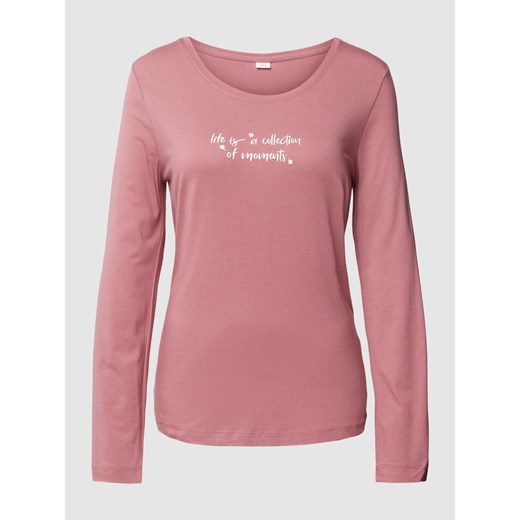 Bluzka z długim rękawem i nadrukowanym napisem model ‘Everyday’ ze sklepu Peek&Cloppenburg  w kategorii Bluzki damskie - zdjęcie 168341826