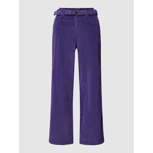 Spodnie sztruksowe z paskiem model ‘LINN’ ze sklepu Peek&Cloppenburg  w kategorii Spodnie damskie - zdjęcie 168341857