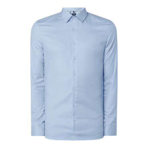 Koszula biznesowa o kroju super slim fit z diagonalu ze sklepu Peek&Cloppenburg  w kategorii Koszule męskie - zdjęcie 168342098