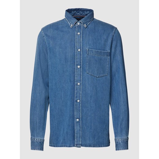 Koszula jeansowa o kroju regular fit z kieszenią na piersi ze sklepu Peek&Cloppenburg  w kategorii Koszule męskie - zdjęcie 168343147