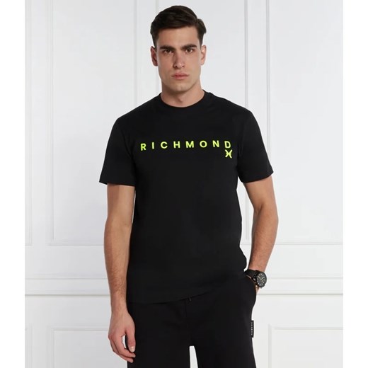 T-shirt męski Richmond X z krótkimi rękawami czarny młodzieżowy