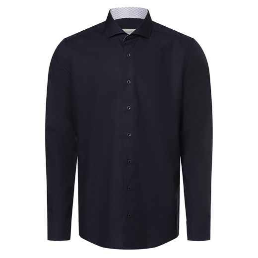 Eterna Slim Fit Koszula męska - non-iron Mężczyźni Slim Fit Bawełna granatowy 42 vangraaf