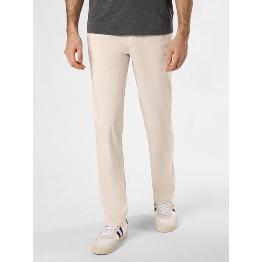 BRAX Spodnie - Cadiz Mężczyźni Bawełna piaskowy jednolity ze sklepu vangraaf w kategorii Spodnie męskie - zdjęcie 168347327