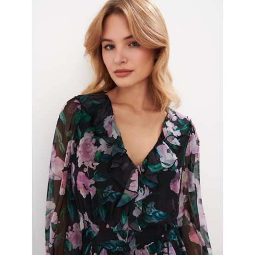 Mohito - Sukienka maxi w kwiaty - Czarny Mohito 34 Mohito