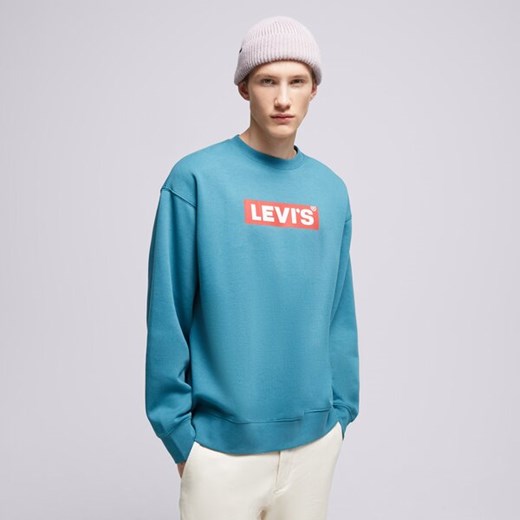 LEVI&#039;S BLUZA RELAXD GRAPHIC CREW BLUES ze sklepu Sizeer w kategorii Bluzy męskie - zdjęcie 168370829
