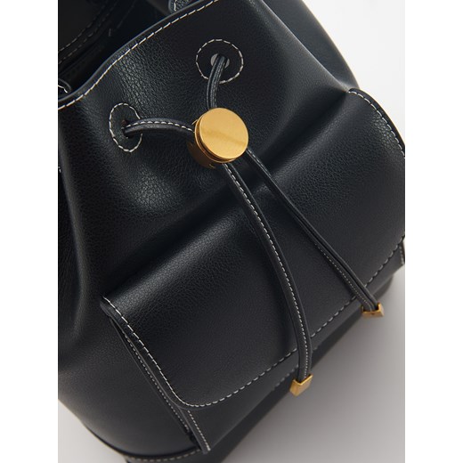 Reserved - Plecak typu worek - czarny Reserved ONE SIZE Reserved